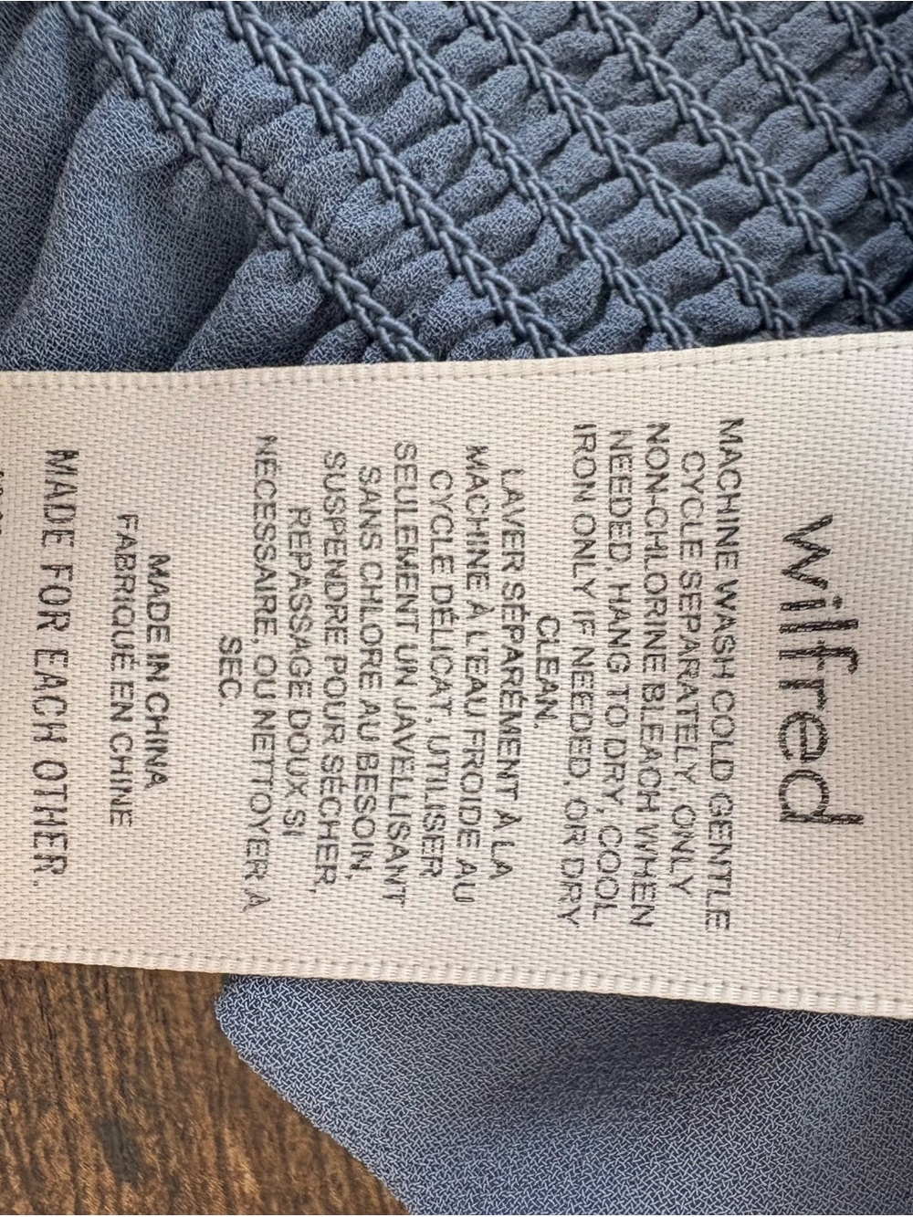 Wilfred Smocked Ruffle-Trim Long Sleeve Top - blueish gray - Picture 4 of 6